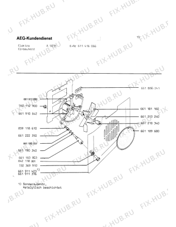 Взрыв-схема плиты (духовки) Alno A5015 - Схема узла Hot air equipment